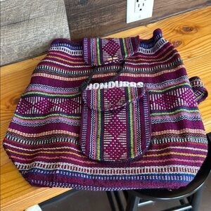 Colorful Striped Backpack